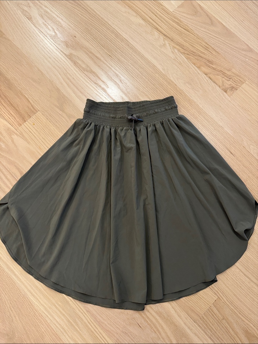lululemon athletica | Olive Green Circle Skirt with Smocked Waistband
